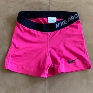 Pink Small Nike Pro Spandex Shorts